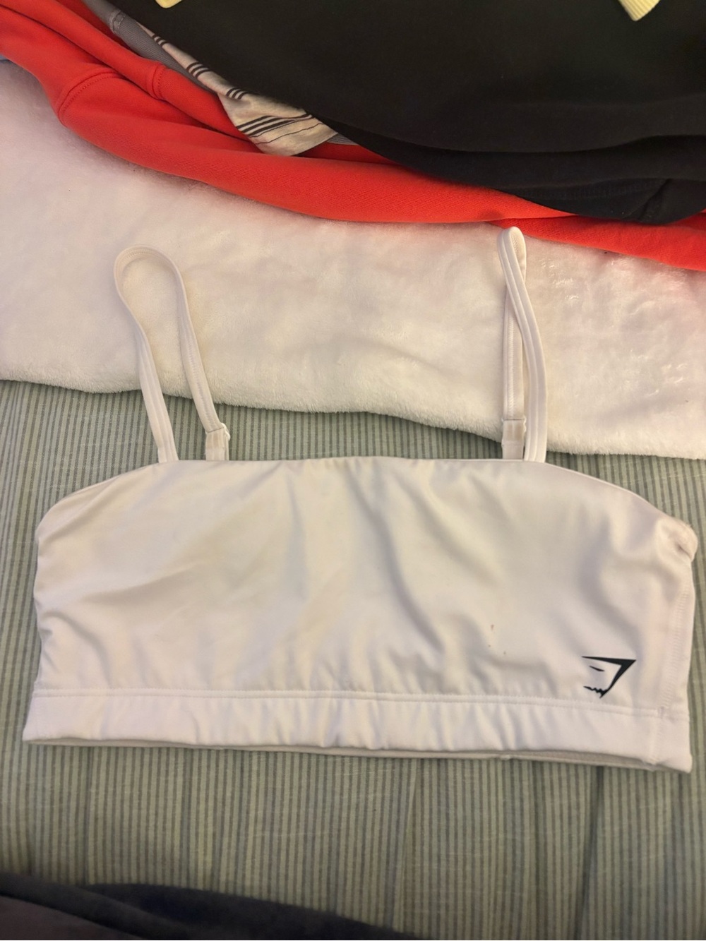 Gymshark White Strap Bralette Swim Top